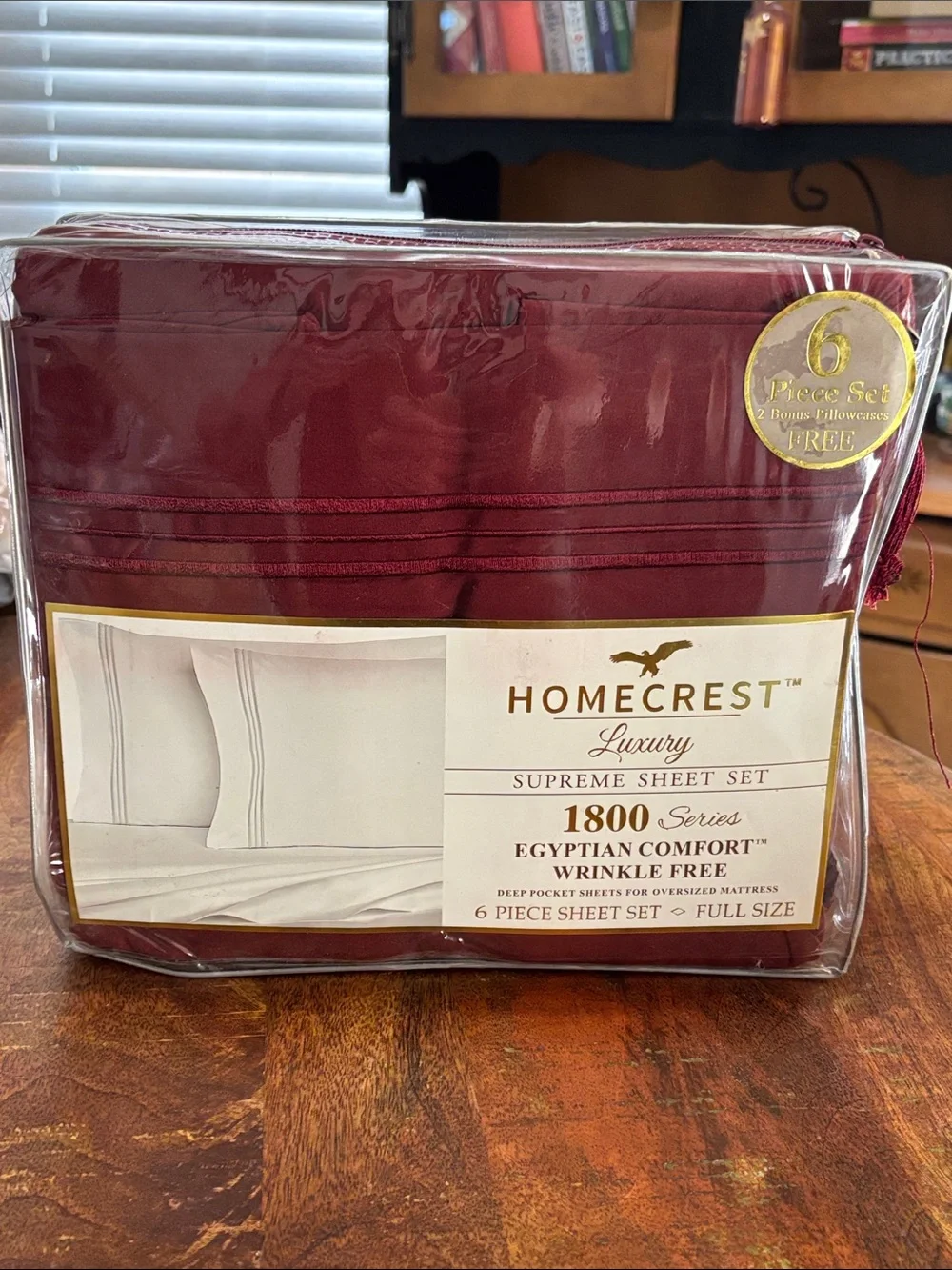 NWT Homecrest Luxury Supreme Sheet Set in Deep Burgundy